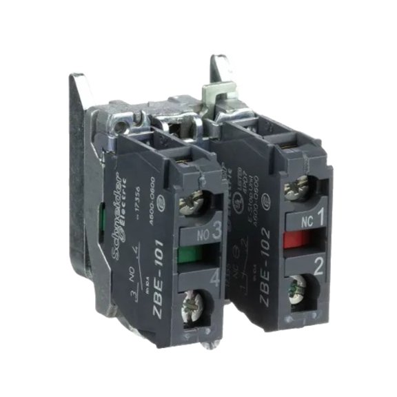 ZB4BZ105 Switch 22mm Mounting Base With 1 N.O.AND 1 N.C. Contact BlockS, ZB4 Series