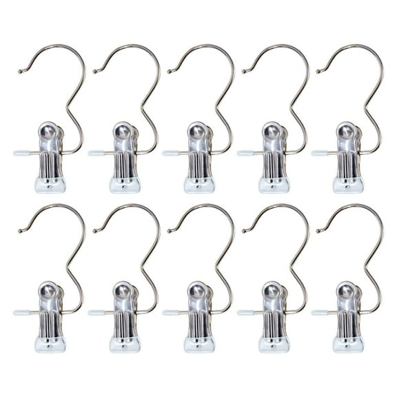 Laundry Clipboot Hangers Clips Laundry Hooks Hanging Stainless Steel Clothes Pins Portable Clip Hangers for Closet Travel Socks Pants Handbags Hats TowelsâClothes Pinsâ