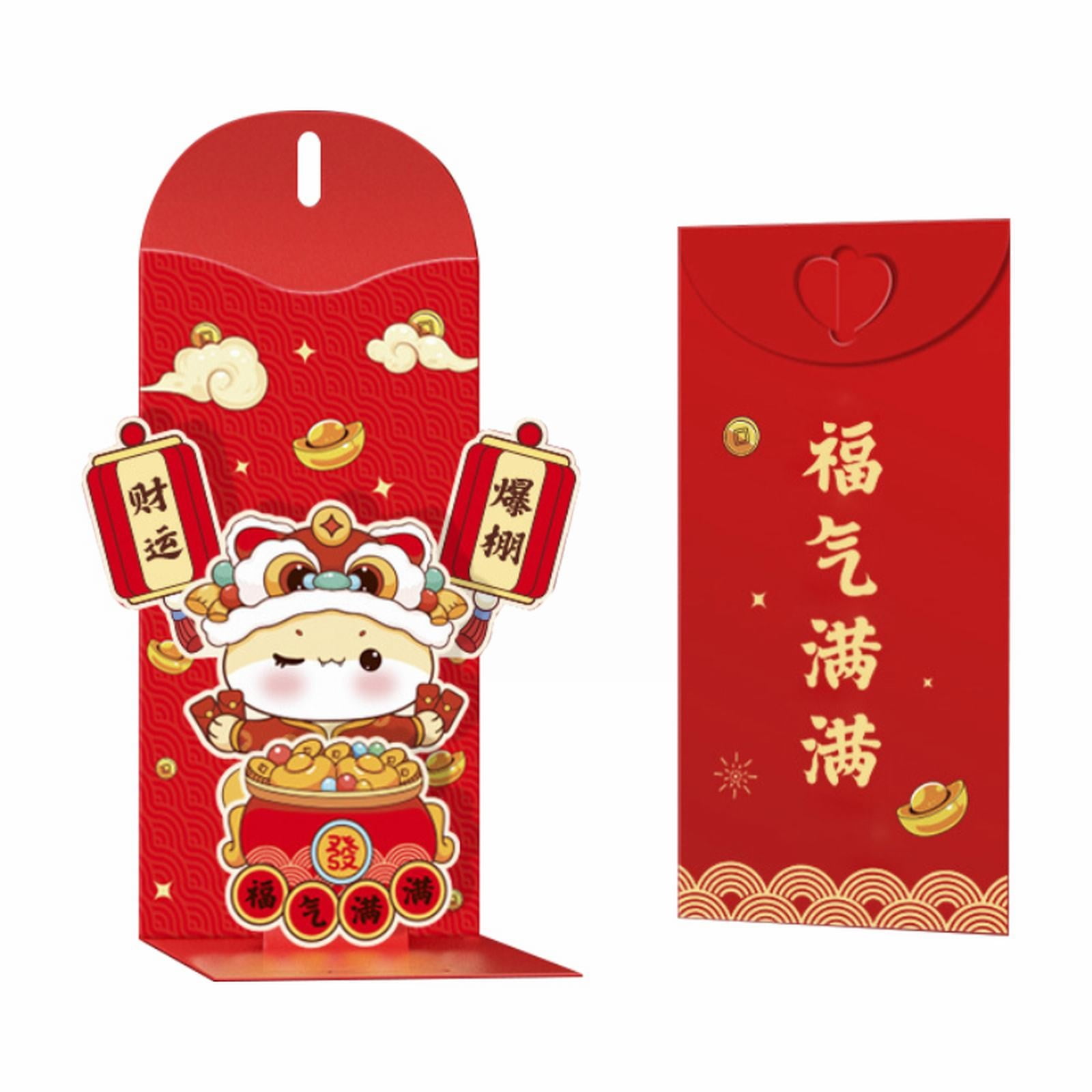 ZBFJINX 2025 Spring Festival Red Envelope Chinese Zodiac Year Red