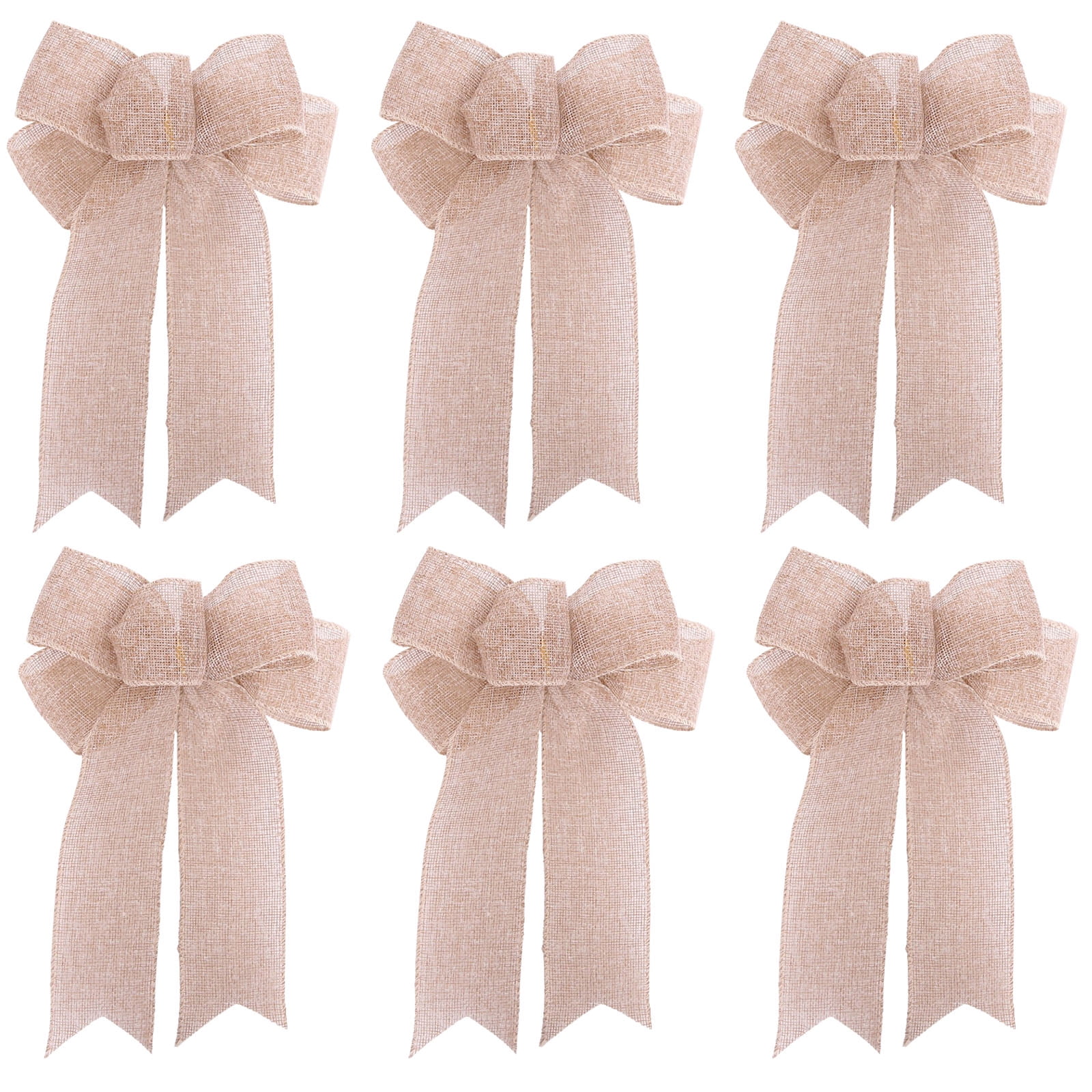 ZBFJINX 6PCS Christmas Bows Large Christmas Bows Xmas Wreath Ribbon