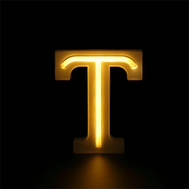 ZBFJINX LED USB Letter Lights Light Up White Plastic Letters Standing ...