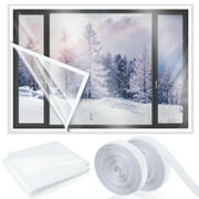 ZBFJINX Winter Window Insulation Kit | Reusable Window Film | All Weather Insulation | Keeps You Warm In The Cold Season | Easy DIY Installation For All Window Types Tool Kit