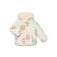 thumbnail image 1 of Jessica Simpson Toddler Girls Floral Puffer Jacket with Hood, Heavyweight, Sizes 2T-5T, 1 of 3