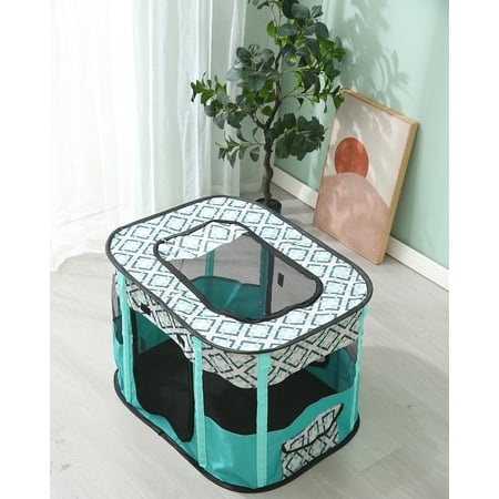 ZBH Collapsible Dog/Cat Crates - Portable Dog Travel Crate Kennel for Pets, Medium Cat Crate