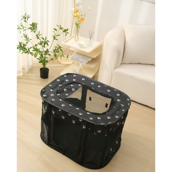 ZBH Designs Large Pop Open Kennel, Portable Cat Cage Kennel, Pet bed
