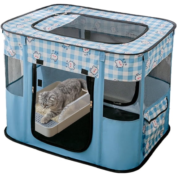 ZBH Dog Kennels and Crates for Medium Small Dogs/Cat, Portable Pop Up Indoor Pet Cage with Sturdy Frame, Collapsible Travel Crate Soft Sided Cat Bag Escape Proof