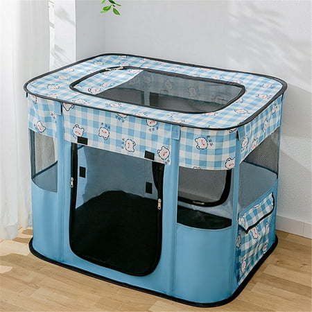 ZBH Foldable Pet Playpen - Portable Dog Playpen for Small Medium Dogs/Cat, Collapsible Exercise Puppy Cat Playpen Dog Tent for Indoor Outdoor Use, No Assembly Required