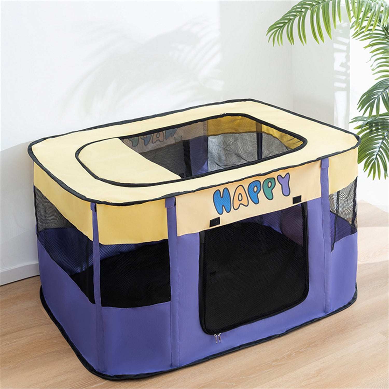 ZBH Pet Cat Playpen for Indoor Cats Enclosed, Portable Foldable Dog