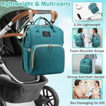 ZBH Water Resistant 8-in-1 Large Diaper Bag with Changing Station & Mosquito Net, Gray