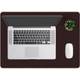 thumbnail image 1 of ZBRANDS // Brown Leather Smooth Desk Mat Pad Blotter Protector, 24" x 17" (0.60 lbs), 1 of 7
