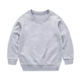 thumbnail image 1 of ZBSOKO Girls Crewneck Sweatshirts Cotton Long Sleeve Crew Neck Ribbed Cuffs Sweatshirt Basic Lightweight 1-13 Years Solid Color Top, 1 of 3