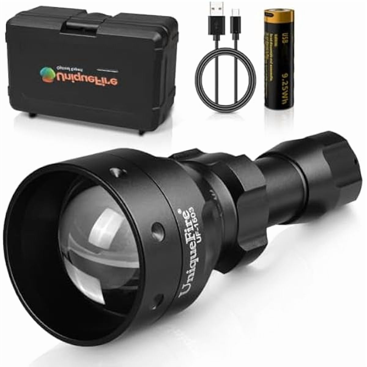 ZC 1503 850nm IR Illuminator Flashlight Lights for Night Vision 50MM Lens Zoomable Infrared Spotlight with 3 Modes Memory IR Flashlight Coyote Night Fishing IR Light