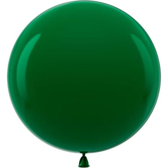 ZC Dark Green Giant Balloons 36 Inch - 8 Pack Jumbo Green Balloons Large Round Emerald Green Latex Balloons for Bridal Shower Christmas St. Patrick's Day Jungle Safari Theme Party Decorations