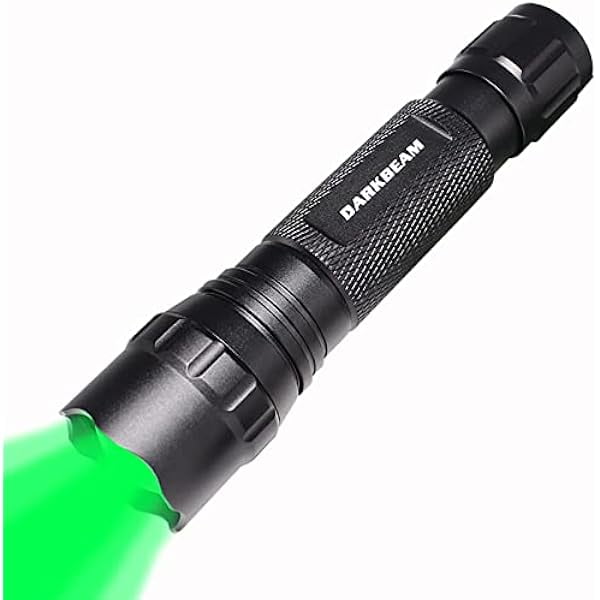ZC Green Light Flashlight Tactical LED Rechargeable, Zoomable Portable Handheld Green-Light for Fishing Hunting Detector Astrophotography