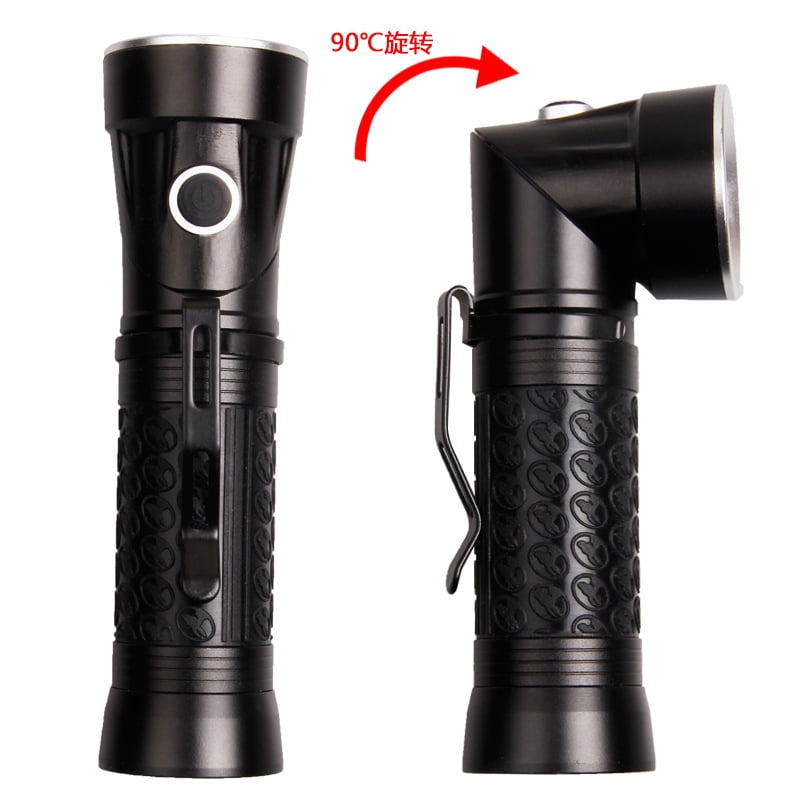 ZC HD11 Right Angle Flashlight with Red Light, 1800 Lumens 90 Degree ...