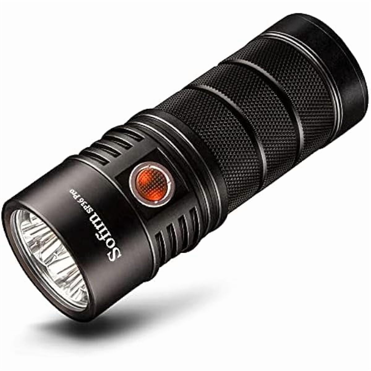 ZC SP36 Pro Rechargeable LED Flashlight 8000 Lumens max, Powerful Flashlight with 4X SST40 6500K LED Anduril UI2, IPX8 Waterproof, for Emergencies Camping (SP36 Pro-Kit)