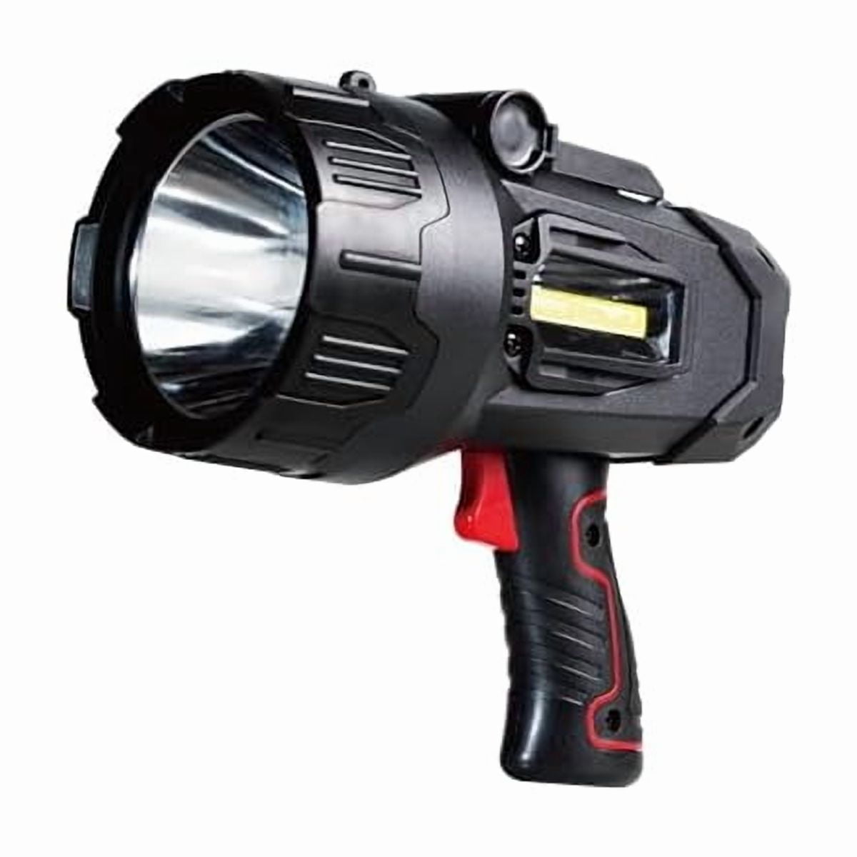 ZC Spotlight Flashlight, 150000 Lumens Super Bright LED Rechargeable Spotlight Outdoor,IP44 Waterproof Handheld Spotlight for Indoor Farm Camping Emergency, Black, AM17-23SL33