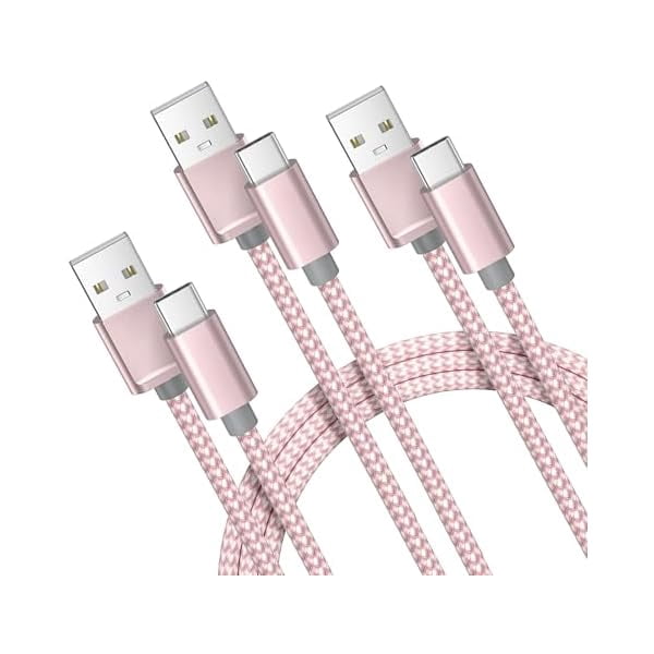 ZC USB Type C Charger Cable 3Pack 3.3/6.6/10FT,Charging Cord for iPhone 17 Air,Apple 16 16e 15 Pro Max,Samsung Galaxy A10E A55 A54 A53 A70 A72 A73 A42 A34 A33,S25 S24 S23 S22 Plus,Google Pixel