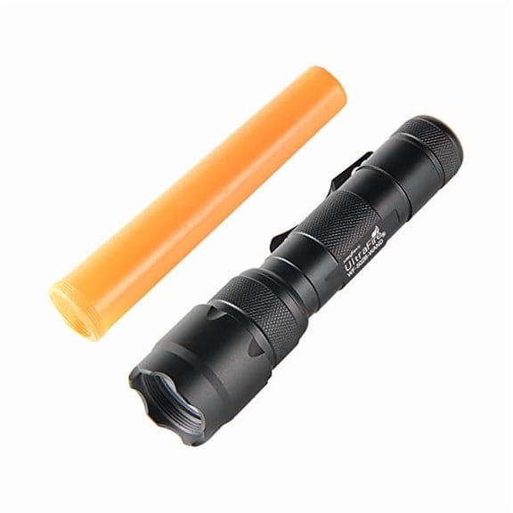 ZC WF502B Traffic Control Wand Led Flashlight,Super Bright LED 980 Lumens,Safety Signal Light Torch with Cone,5 Modes (Battery not Included)
