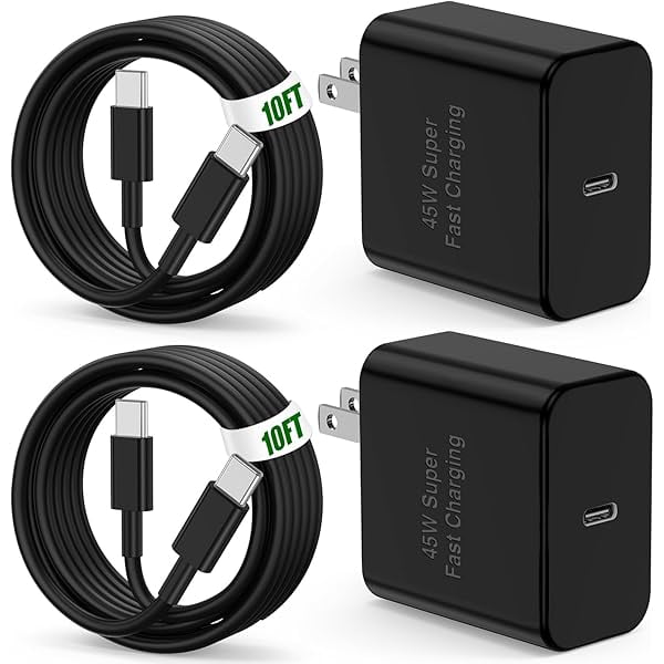 ZC45W Super Fast Charger Type C for Samsung Galaxy S25 S24 Ultra,Fast Charger USB C with 10FT Type C Charging Cord for Samsung Galaxy S23/S22/S21/Note10/20,Android,Galaxy Tab A9+ Tablet
