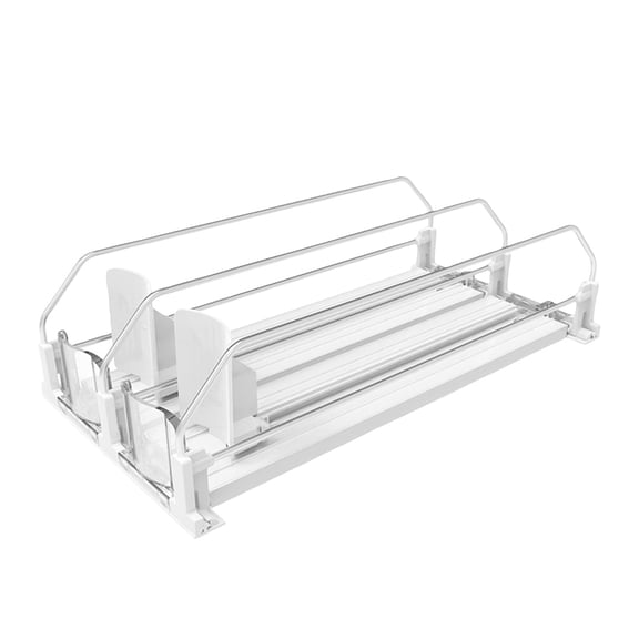 ZCAITIANYA Automatic Soda Can Dispenser, Self-Pushing Drink Organizer Rack for Refrigerator Pantry and Cabinet Storage, Adjustable Width Glide for Beverage Cans