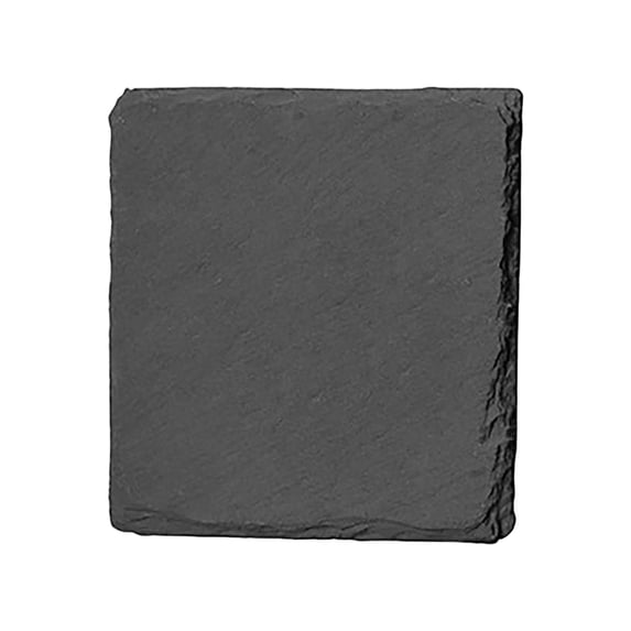ZCAITIANYA Natural Slate Drink Coasters, Round and Square Heat Resistant Stone Mats for Coffee Table Protection and Minimalist Dining Room Table Decor, 1 Pack