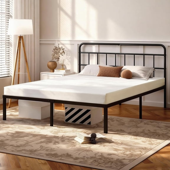 ZCB LIKE HOME 6 Inch Queen Mattress, Queen Size Gel Memory Foam Mattress, Medium Firm Support, Cooling Breathable Foam, Pressure Relief, Queen Mattress in a Box, CertiPUR-US Certified