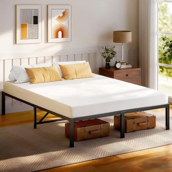 ZCB LIKE HOME 8 Inch Queen Mattress, Cooling Gel Memory Foam Mattress, Fiberglass Free, Medium Firm, Pressure Relief, Breathable Foam, Mattress in a Box, Queen Size Bed