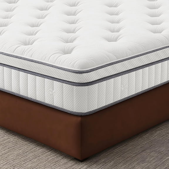 ZCB LIKE HOME Twin Mattress, 12 Inch Hybrid Twin Size Mattress in a Box for Single Bed with Memory Foam and Pocket Spring,Plush Top Medium Firm Feel, 39"*75"*12",100 Night Trial