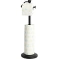 thumbnail image 1 of ZCCZ Toilet Paper Holder Stand For 5 Mega Rolls Free Standing Roll Holder Dispenser Storage Color Black, 1 of 10