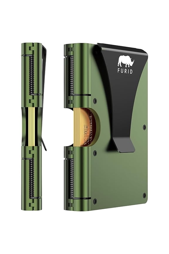Card Wallet for Men Slim Minimalist: Metal Wallets with Money Clip - Rfid Thin Front Pocket Credit Card Holder - Gift for Men Husband Father at Anniversay Brithday