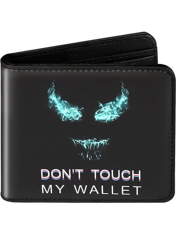 Cool Wallet- Funny Leather Credit Id Card Cash Holder Man Black Rfid Blocking Zipper Wallets With Coin Pocket Id Window Aesthetic Men Teen Boy Male Youth Guys