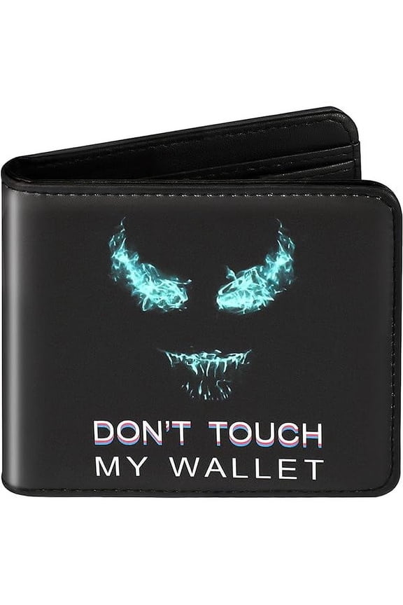 Cool Wallet- Funny Leather Credit Id Card Cash Holder Man Black Rfid Blocking Zipper Wallets With Coin Pocket Id Window Aesthetic Men Teen Boy Male Youth Guys