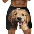 thumbnail image 1 of ZCFZJW 3D Animal Pattern Print Swim Trunks for Men Big and Tall Regular Fit Casual Drawstring Elastic Wasit Beach Bathing Suit Board Shorts with Pockets Rose Gold XXXL, 1 of 5