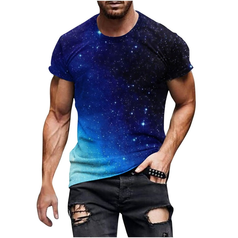 Funny Shirts for Men Adult Humor Men's Gradient Printed Short Sleeve Tee  Shirts Crew Neck Leisure T-Shirts Summer Workout Casual Tank Tops Vest for  Men Fashion Blue at  Men's Clothing store