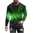 thumbnail image 1 of ZCFZJW 3D Novelty Graphic Pullover Tops for Men Big and Tall Regular Fit Funny Print Long Sleeve Crew Neck Basic Workout Sweatshirts Green M, 1 of 5