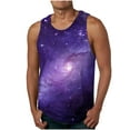 thumbnail image 1 of ZCFZJW 3D Novelty Tank Tops for Men Tie Dye Gradient Starry Print Summer Sleeveless Round Neck Pullover T-Shirts Trendy Holiday Beach Tops Multicolor XXL, 1 of 4