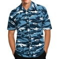 thumbnail image 1 of ZCFZJW Aloha Hawaiian Shirts for Men Funny Tropical Printed Beach Holiday Shirt Big and Tall Casual Short Sleeve Button-Down Shirts Blue XXL, 1 of 7