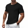 thumbnail image 1 of ZCFZJW Athletic T-Shirts for Men Big and Tall Regular Fit Casual Short Sleeve Basic Crewneck Workout Tees Shirt Loose Comfy Pullover Tops Black L, 1 of 8