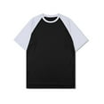 thumbnail image 1 of ZCFZJW Baseball Shirts for Men Raglan Short Sleeve Basic Crew Neck Athletic T-Shirts Loose Oversized Baggy Quick Dry Shirt Tops Black S, 1 of 6