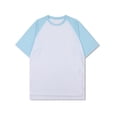 thumbnail image 1 of ZCFZJW Baseball Shirts for Men Raglan Short Sleeve Basic Crew Neck Athletic T-Shirts Loose Oversized Baggy Quick Dry Shirt Tops Sky Blue L, 1 of 6
