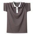 thumbnail image 1 of ZCFZJW Big and Tall Polo Shirts for Men Loose Lightweight Casual Short Sleeve 1/4 Button up V Neck Henley Shirts Trendy Sport Athletic Workout Tees Tops Dark Gray XXL, 1 of 8