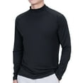 thumbnail image 1 of ZCFZJW Big and Tall Regular Fit Athletic T-Shirts for Men Lightweight Casual Long Sleeve Crewneck Basic Solid Color Pullover Sweatshirts Tops Black XXXL, 1 of 9
