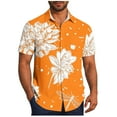 thumbnail image 1 of ZCFZJW Big and Tall Regular Fit Beach Hawaiian Shirts for Men Lightweight Casual Summer Tropial Printed Short Sleeve Button Down Graphic Holiday T-Shirt Tops with Pockets Multicolor#09 XXXL, 1 of 6
