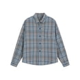 thumbnail image 1 of ZCFZJW Big and Tall Regular Fit Mens Flannel Shirts Long Sleeve Plaid Button Down Shirt Casual Soft Cotton Work Business Shirt Jacket with Pocket Blue#02 XXXXXL, 1 of 4