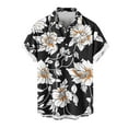 thumbnail image 1 of ZCFZJW Big and Tall Regular Fit Mens Hawaiian T-Shirts Trendy Summer Short Sleeve Tropical Floral Pattern Graphic Holiday Vacation Beach Tees Tops with Pockets Black L, 1 of 4