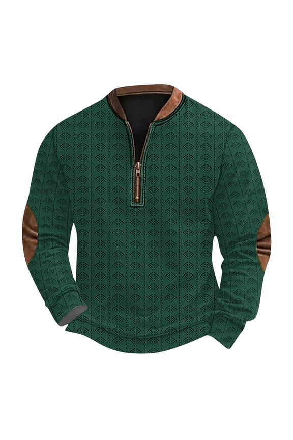 Big and Tall Regular Fit Sweaters for Men Trendy Solid Color Long Sleeve Half Zip up V Neck Pullover Tops Lightweight Athletic T-Shirts with Elbow Patches XXXXXL