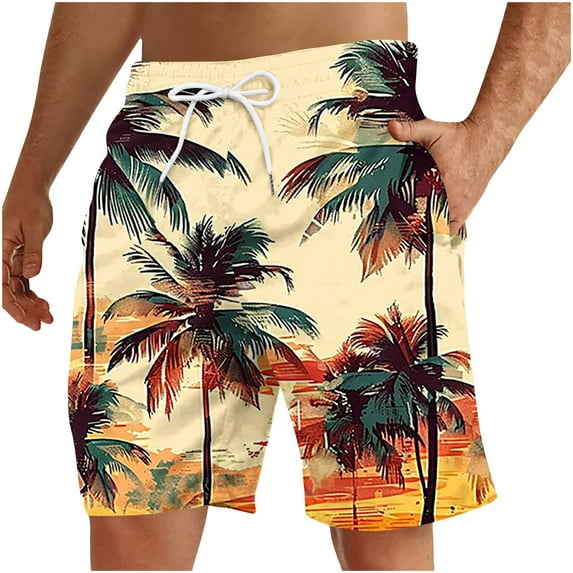 ZCFZJW Big and Tall Regular Fit Swim Trunks for Men Casual Summer Tropical Fruit Pattern Print Elastic Waist Beach Board Shorts Bathing Suit with Pockets Multicolor#09 XXXXL