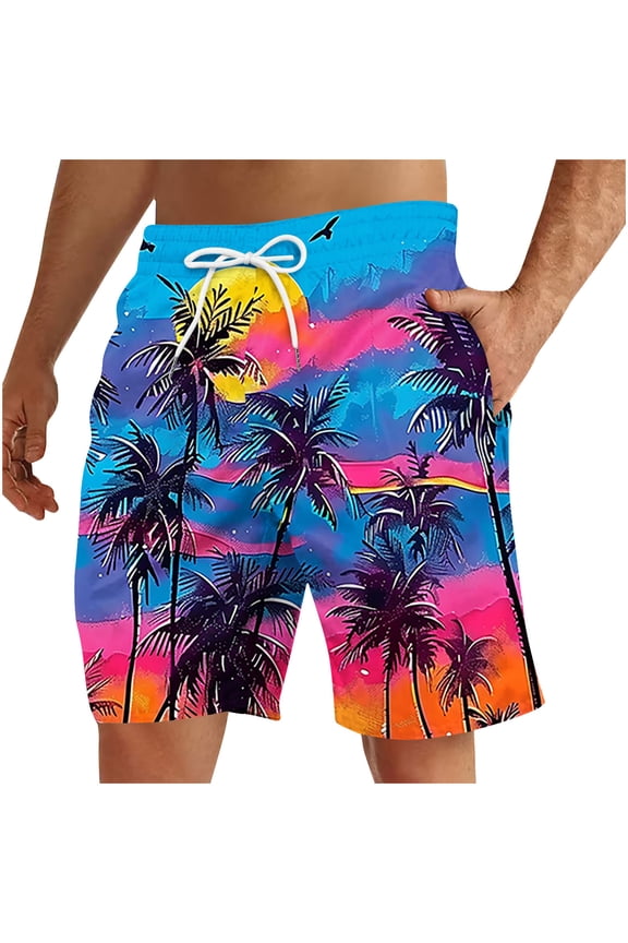 Big and Tall Regular Fit Swim Trunks for Men Casual Summer Tropical Fruit Pattern Print Elastic Waist Beach Board Shorts Bathing Suit with Pockets Multicolor#05 XXXXXL