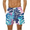 thumbnail image 1 of ZCFZJW Big and Tall Swim Trunks for Men Lightweight Casual Drawstring Floral Pattern Print Summer Beach Hawaiian Shorts Regular Fit Soft Comfortable Short Pants with Pockets Multicolor#06 L, 1 of 6